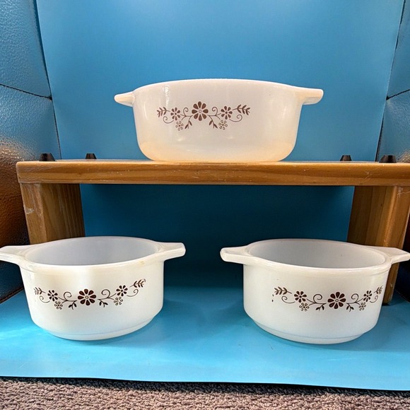 Dynaware Other - Dynaware Pyr-O-Rey Vintage 3pc Floral Round Casserole Dishes #1-#21-#14